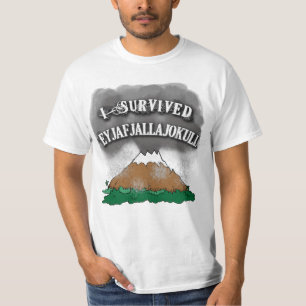 Ik overlevende Eyjafjallajokull Tshirts, Mokken, P T-shirt
