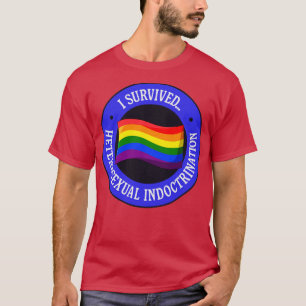 Ik overlevende heteroseksuele doctrinatie Pride T-shirt