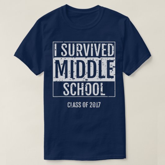 Ik overlevende middelbare school t-shirt (Design voorkant)