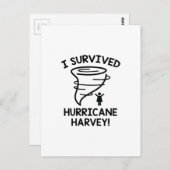 Ik overlevende orkaan Harvey Briefkaart (Voorkant / Achterkant)
