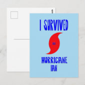 Ik overlevende orkaan Ian Briefkaart (Voorkant / Achterkant)