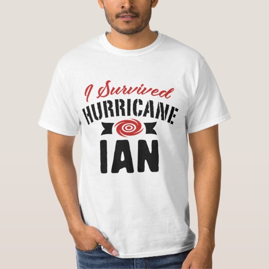 Ik overlevende orkaan Ian T-shirt (Voorkant)