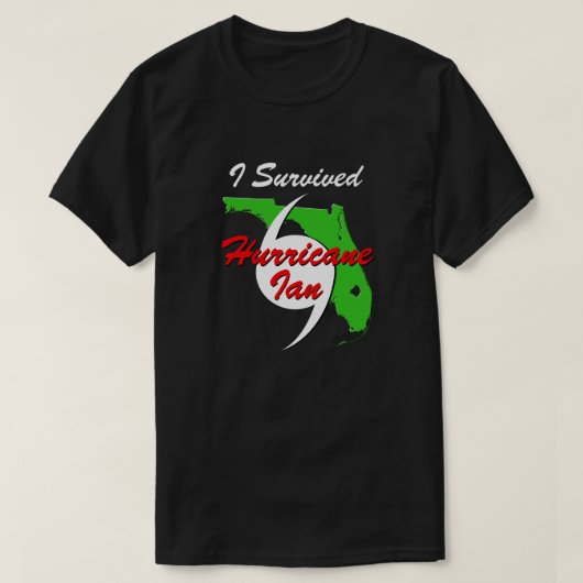 Ik overlevende orkaan Ian T-shirt (Design voorkant)
