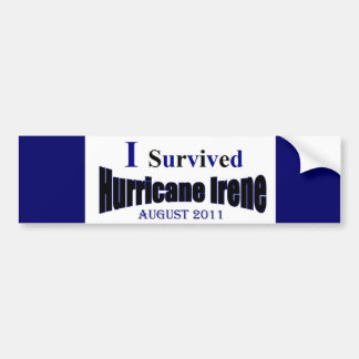 Ik overlevende orkaan-Irene-Bumpersticker Bumpersticker