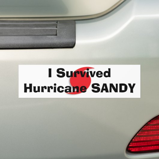 Ik overlevende orkaan SANDY-bumpersticker Bumpersticker (Op auto)