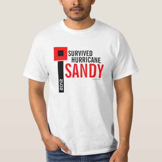 Ik overlevende orkaan Sandy T-Shirt 9 (Voorkant)
