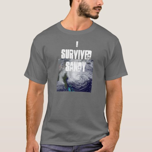 Ik overlevende Sandy Mannen T T-shirt (Voorkant)