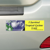 Ik overlevende tropische cycloon YASI Bumpersticker (Op auto)