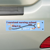 Ik overlevende verpleegschool bumpersticker (Op auto)