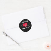 Ik overlevende verpleegschool ronde sticker (Envelop)