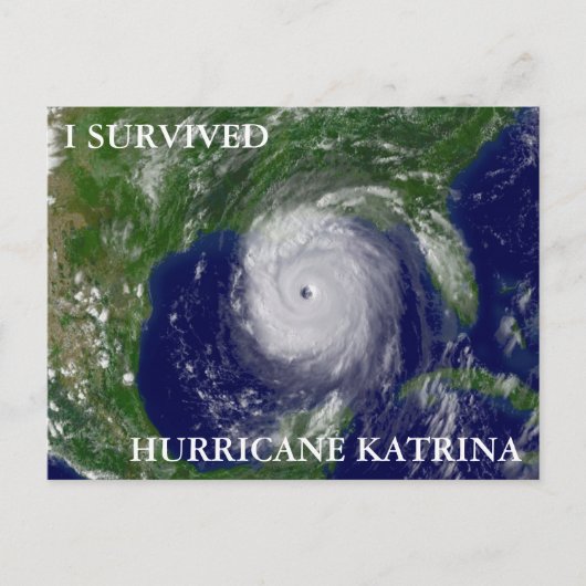 IK OVERLEVING HURRICANE KATRINA BRIEFKAART (Voorkant)