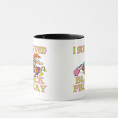 IK OVERLEVING ZWARTE VRIJDAG CARTOON MOK (Midden)