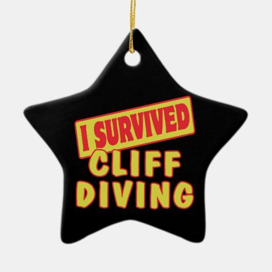 IK OVERVIED CLIFF DIVING KERAMISCH ORNAMENT (Voorkant)