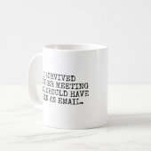 Ik overviel een andere vergadering koffiemok (Voorkant links)