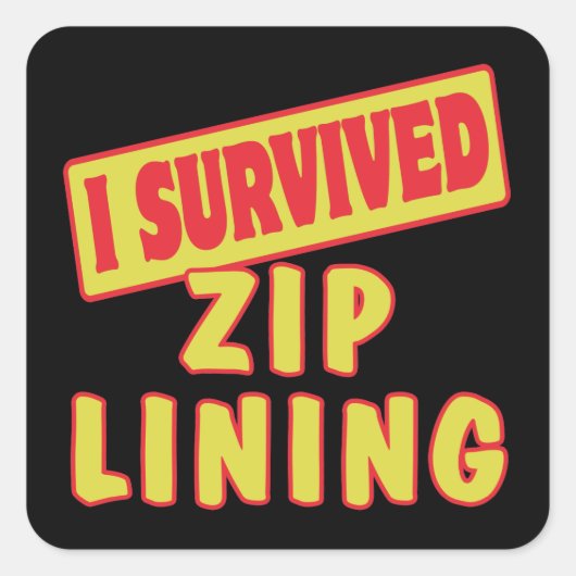 IK OVERVIELDE ZIP LINDING VIERKANTE STICKER (Voorkant)