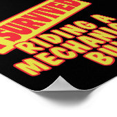 IK OVERVIESDE EEN MECHANISCHE BULL TE RIJDEN POSTER (Hoek)