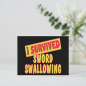 IK OVERVIGDE SWORD SWALLOWING BRIEFKAART (Staand voorkant)
