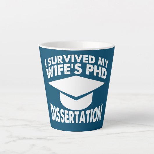 Ik overwon mijn Wifes Dissertation PhD Doctorate Latte Mok (Voorkant)