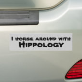Ik paard met hipologie bumpersticker (Op auto)