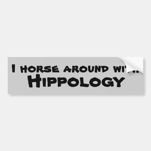 Ik paard met hipologie bumpersticker (Voorkant)