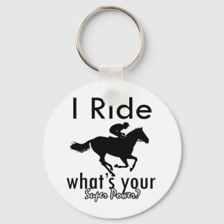 Ik paard rijdt wat je superkracht is sleutelhanger