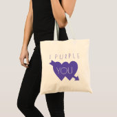 Ik Paars dat jullie liefdesharten Tote Bag (Voorkant (product))