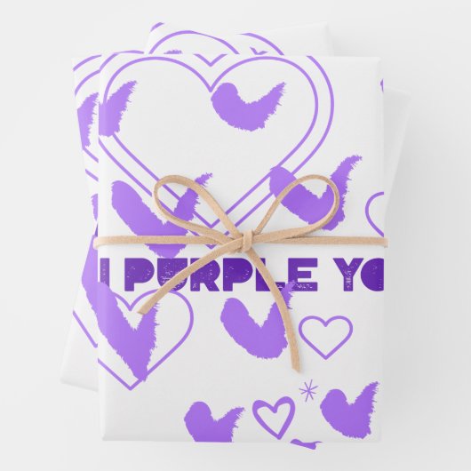  Ik Paars jou Inpakpapier Vel (In situ)