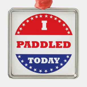Ik paddelde vandaag metalen ornament