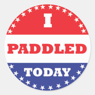 Ik paddelde vandaag ronde sticker