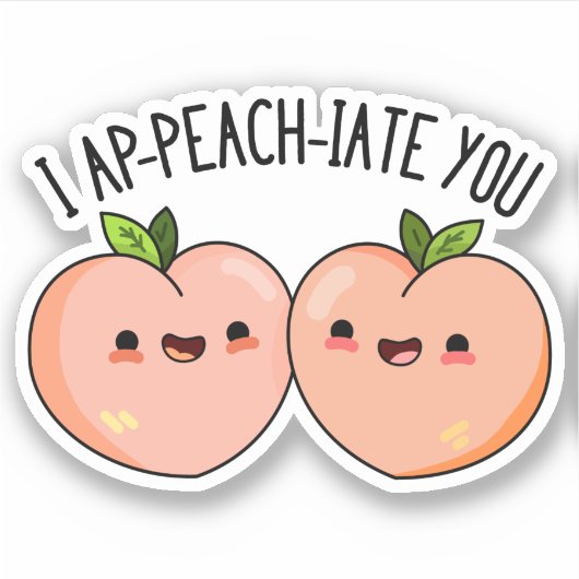 Ik pak je grappig peach pun sticker (Voorkant)