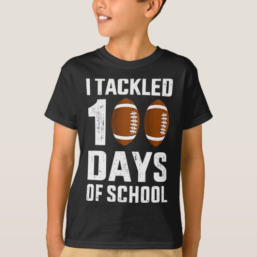 Ik pakte 100 dagen school 100e dag football studie t-shirt (Voorkant)