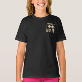 Ik pakte 100 dagen school aan, honkbalontwerp t-shirt