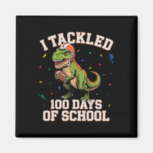 Ik pakte 100 dagen school Dino T-rex voetbalkind a Magneet