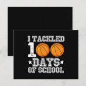 Ik pakte 100 dagen schoolbasketbal aan briefkaart (Voorkant / Achterkant)