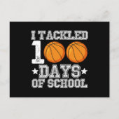 Ik pakte 100 dagen schoolbasketbal aan briefkaart (Voorkant)