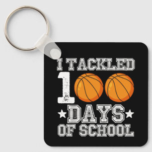 Ik pakte 100 dagen schoolbasketbal aan sleutelhanger