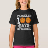 Ik pakte 100 dagen schoolbasketbal aan t-shirt (Voorkant)