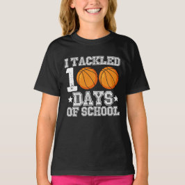 Ik pakte 100 dagen schoolbasketbal aan t-shirt