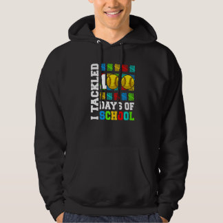 Ik pakte 100 dagen schoolsoftbal 100 dagen Sm Hoodie
