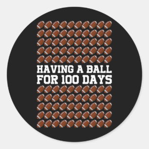 Ik pakte 100 dagen schoolvoetbal 100e dag student ronde sticker