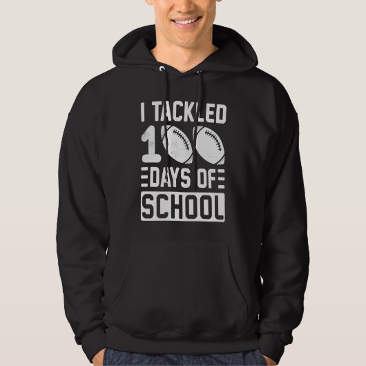 Ik pakte 100 dagen schoolvoetbaljongens 100e D Hoodie (Voorkant)