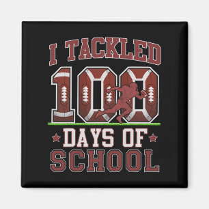 Ik pakte 100 dagen van de school Football 100e dag Magneet
