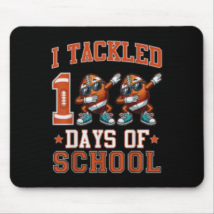 Ik pakte 100 dagen van school Football dabbing 100 Muismat