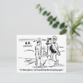 Ik pakte een verkeerde tas, wasgrap, briefkaart (Staand voorkant)