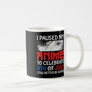 Ik pakte mijn anim om 4 juli grappig te vieren. koffiemok