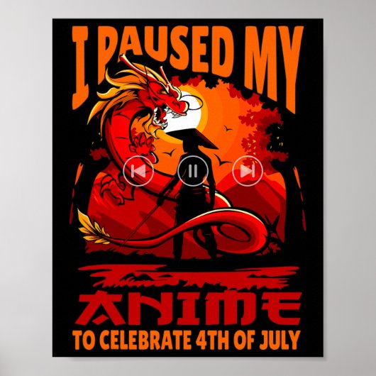 Ik pakte mijn anim om 4 juli te vieren. poster (Voorkant)