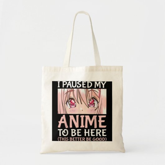 Ik pakte mijn Anime om hier te zijn, Otaku Anime M Tote Bag (Voorkant)