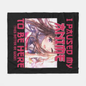 Ik pakte mijn Anime om hier te zijn, Otaku Japans  Fleece Deken (Voorkant (Horizontaal))
