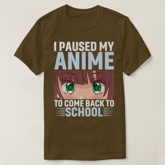 Ik pakte mijn Anime om terug te komen naar school T-shirt (Design voorkant)
