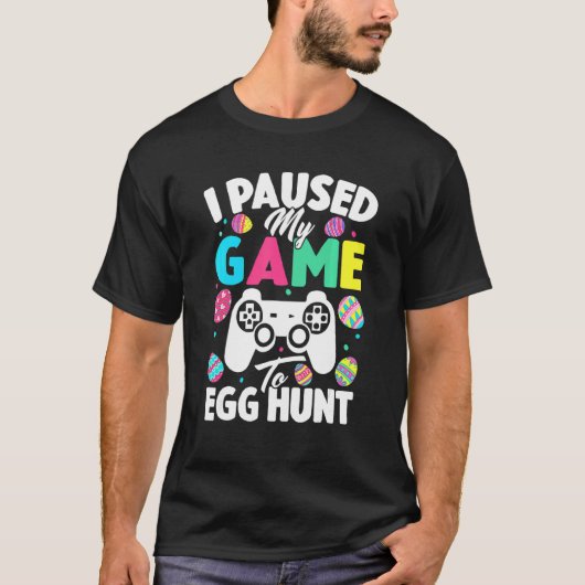 Ik pakte mijn game om de Hunt Easter Video Game Ga T-shirt (Voorkant)